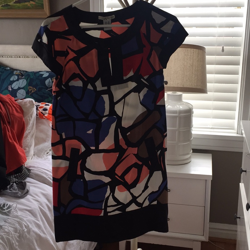 Kensie short sleeve silk dress